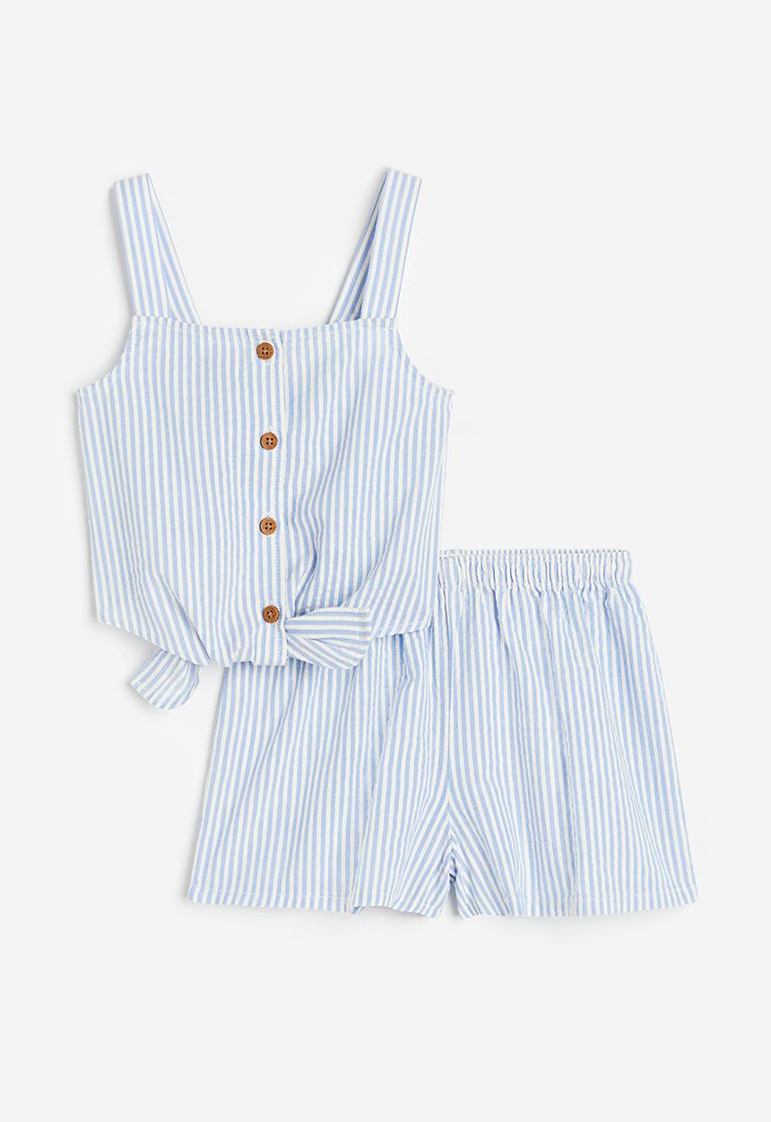 H&M - 2-Piece set - light blue striped