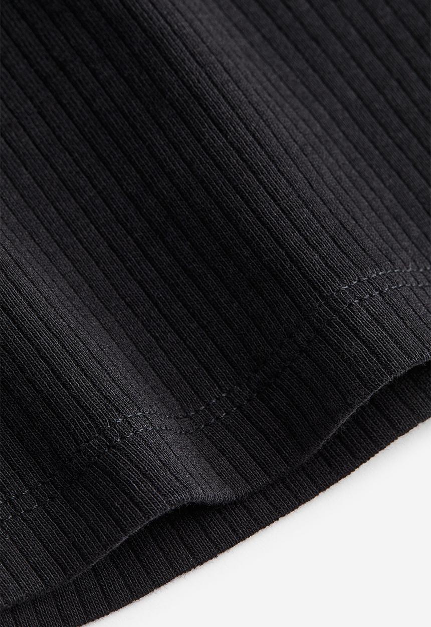 H&M - Ribbed vest top - black