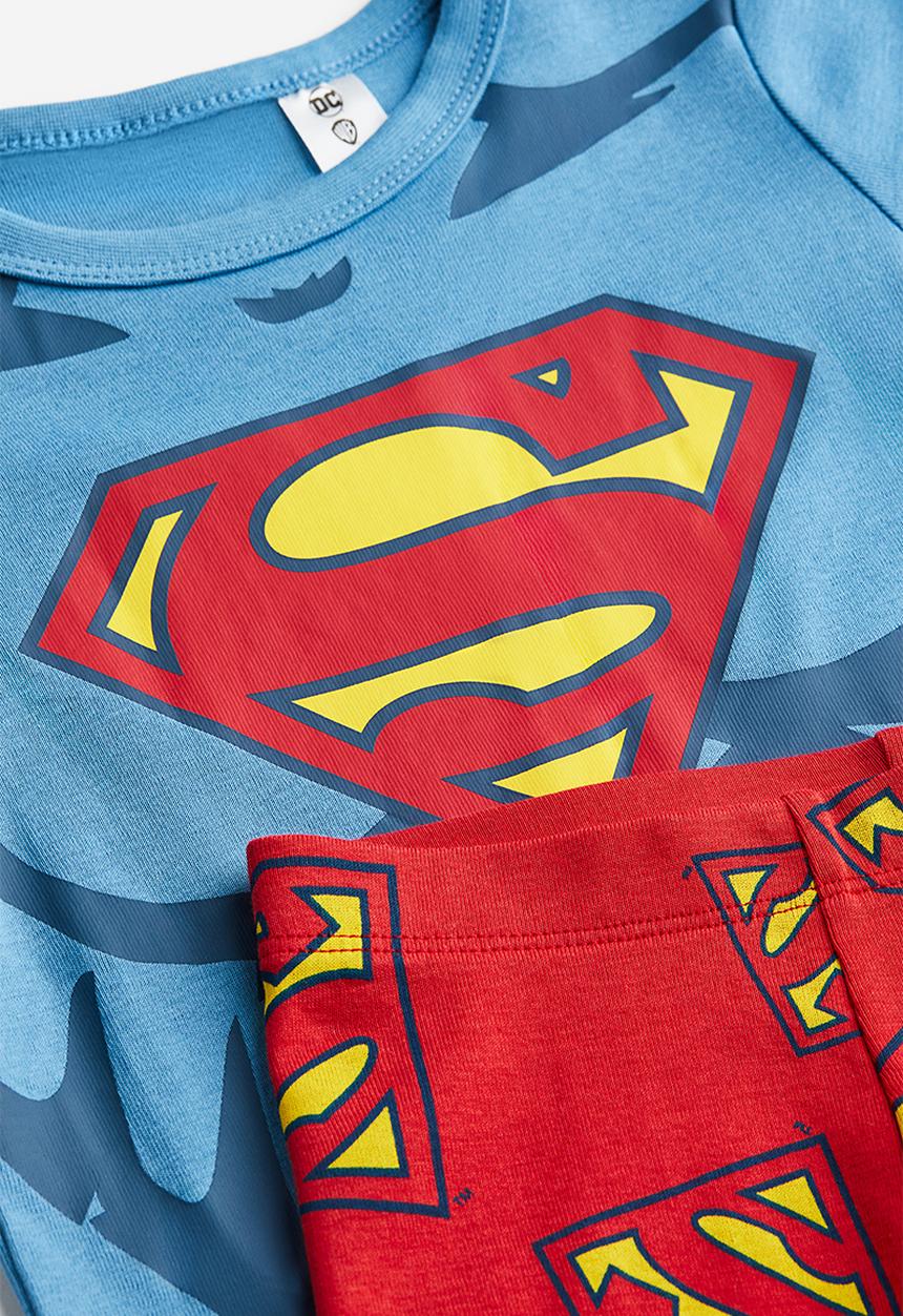 H&M - 2-Pack printed pyjamas - blue batman and superman