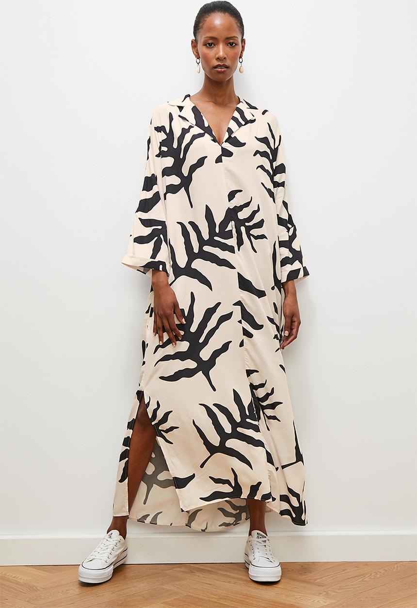 edit - Maxi kaftan dress - mono fern
