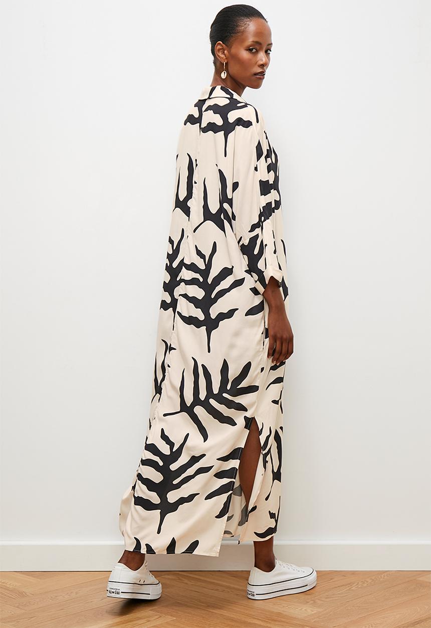 edit - Maxi kaftan dress - mono fern