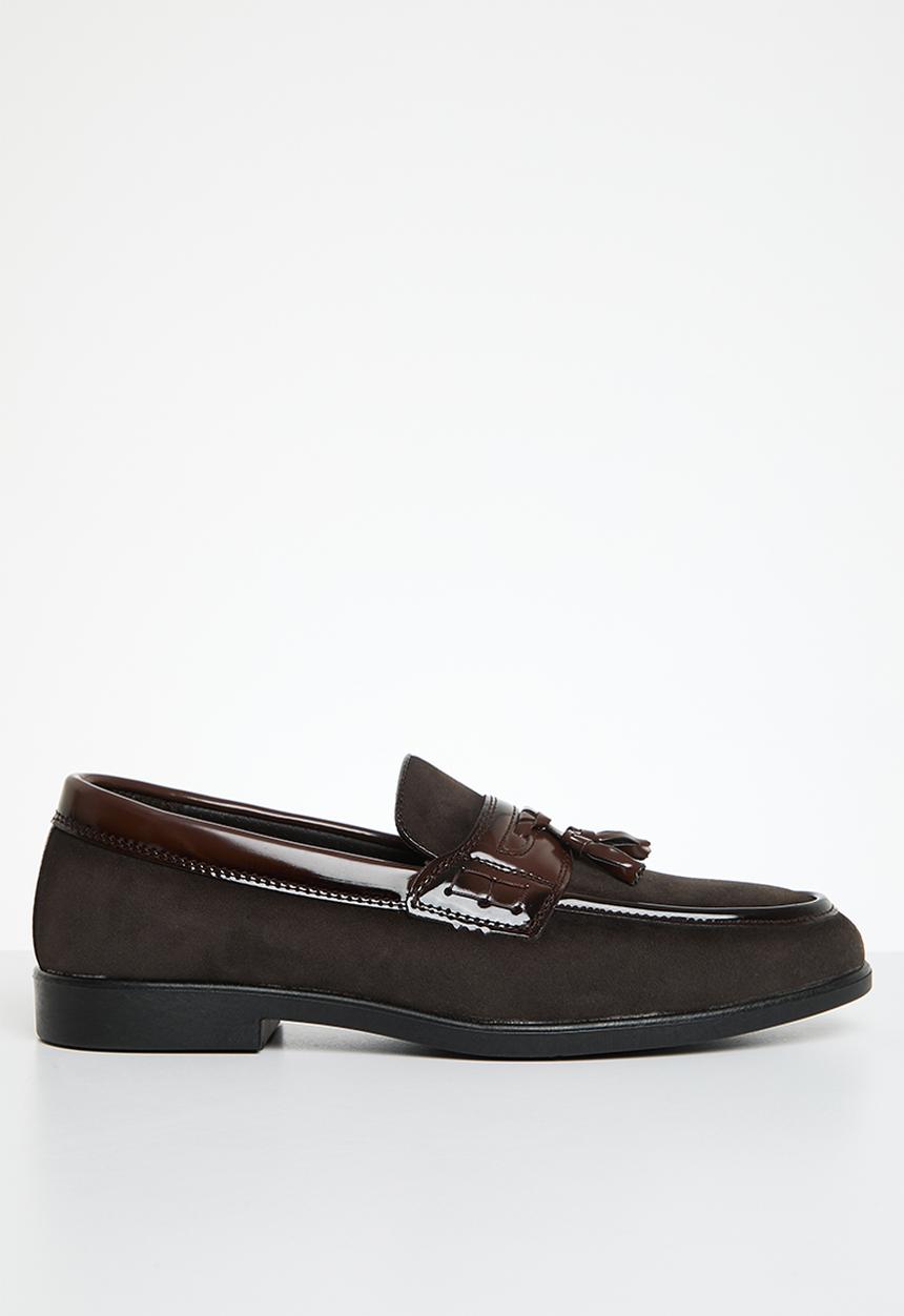 PC - Formal slip on bow - espresso suede/spray