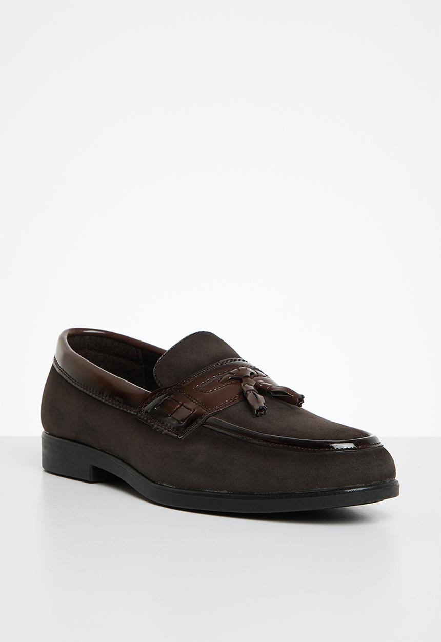PC - Formal slip on bow - espresso suede/spray