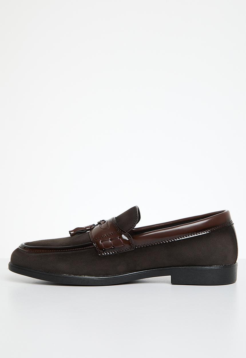 PC - Formal slip on bow - espresso suede/spray