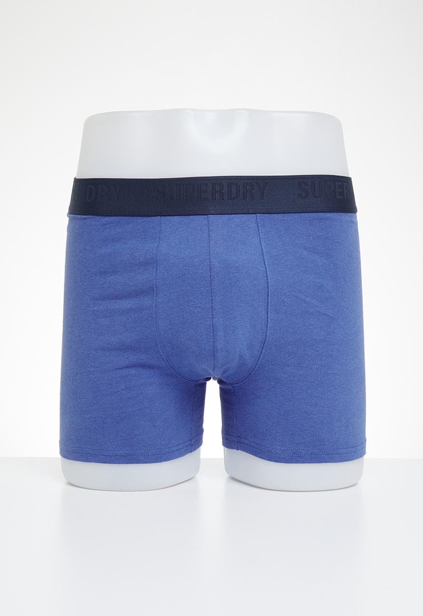 Superdry. - Boxer multi triple pack - navy & bright blue