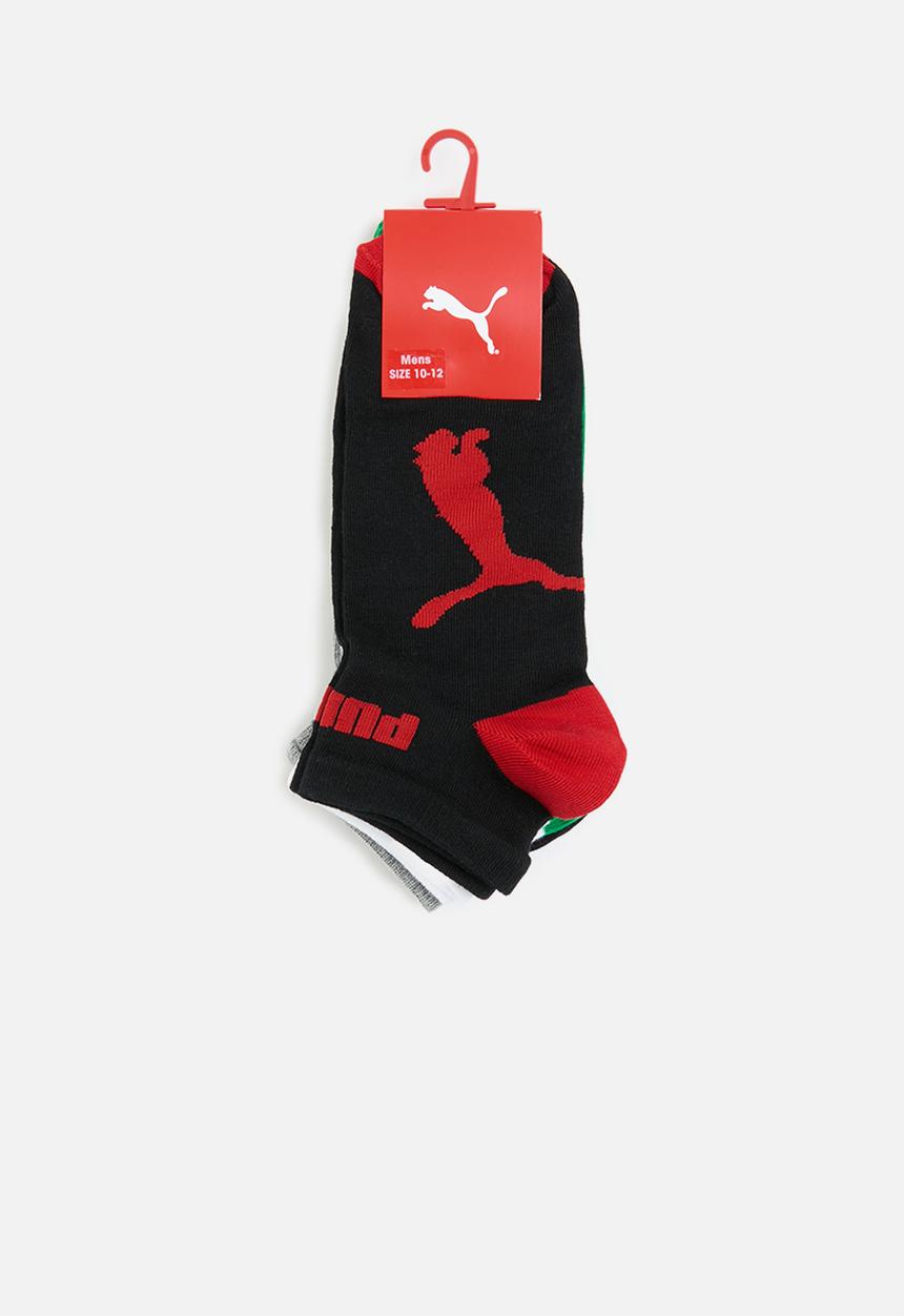 PUMA - Mens 3 pack triple cat sneaker socks - multi
