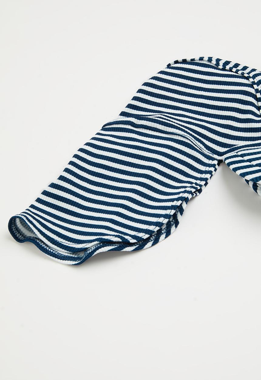 Cotton On - Bundle cameron swimsuit and sammy swim hat - navy & white