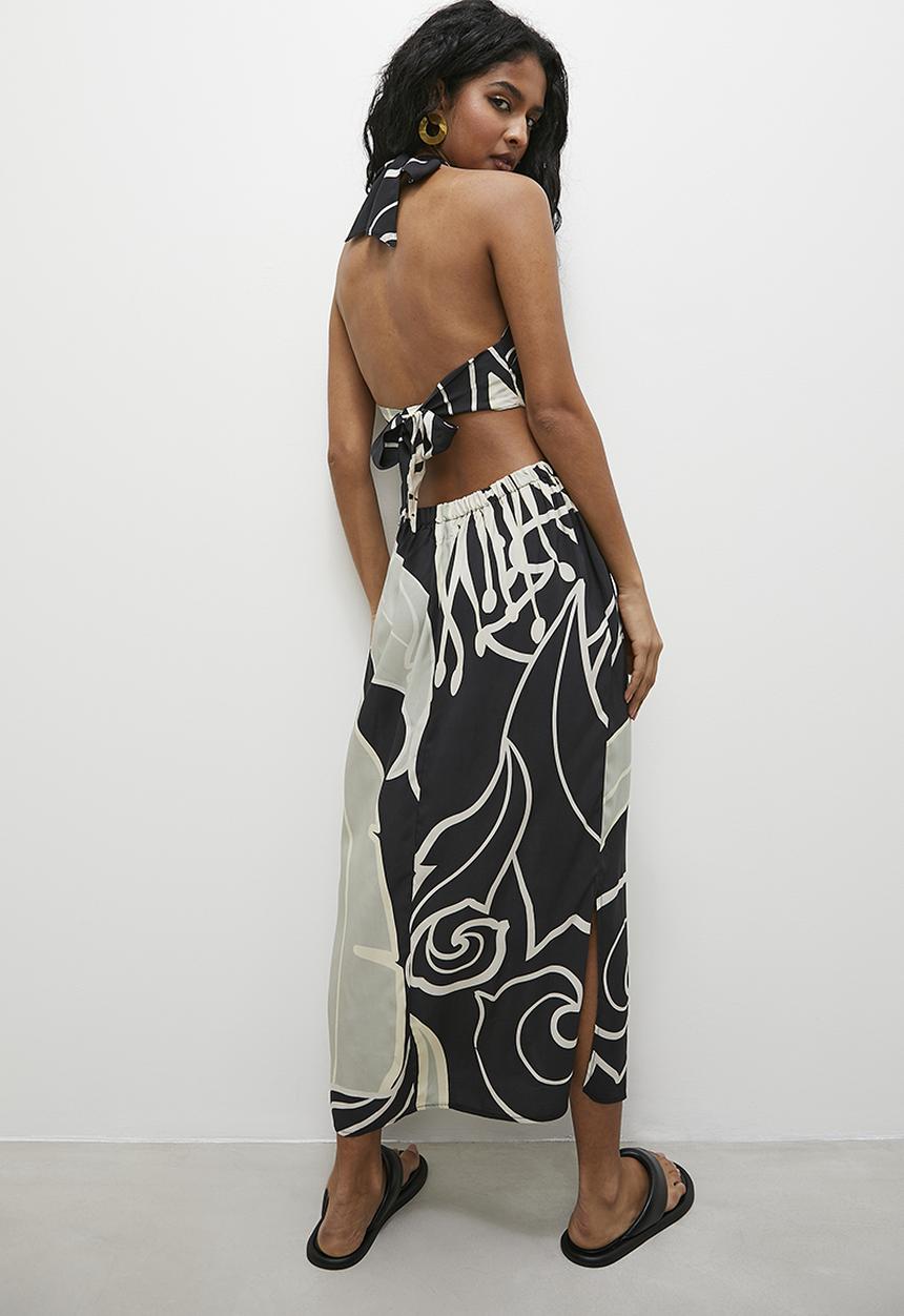 Superbalist - Halter midi column dress - multi 