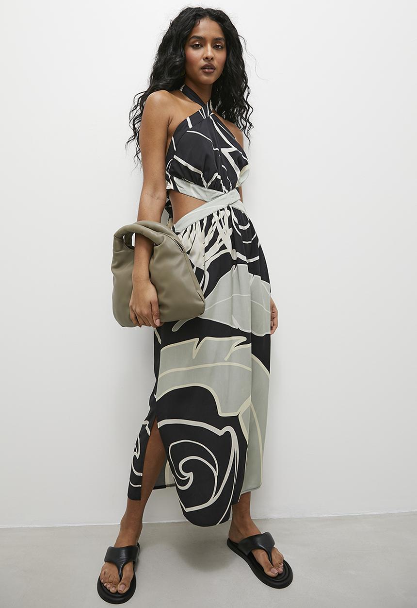 Superbalist - Halter midi column dress - multi 