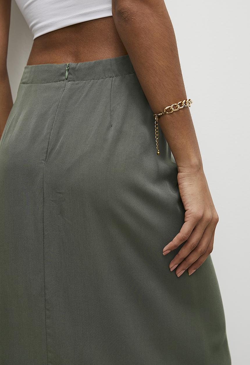 Superbalist - Sarong midi skirt - deep sage