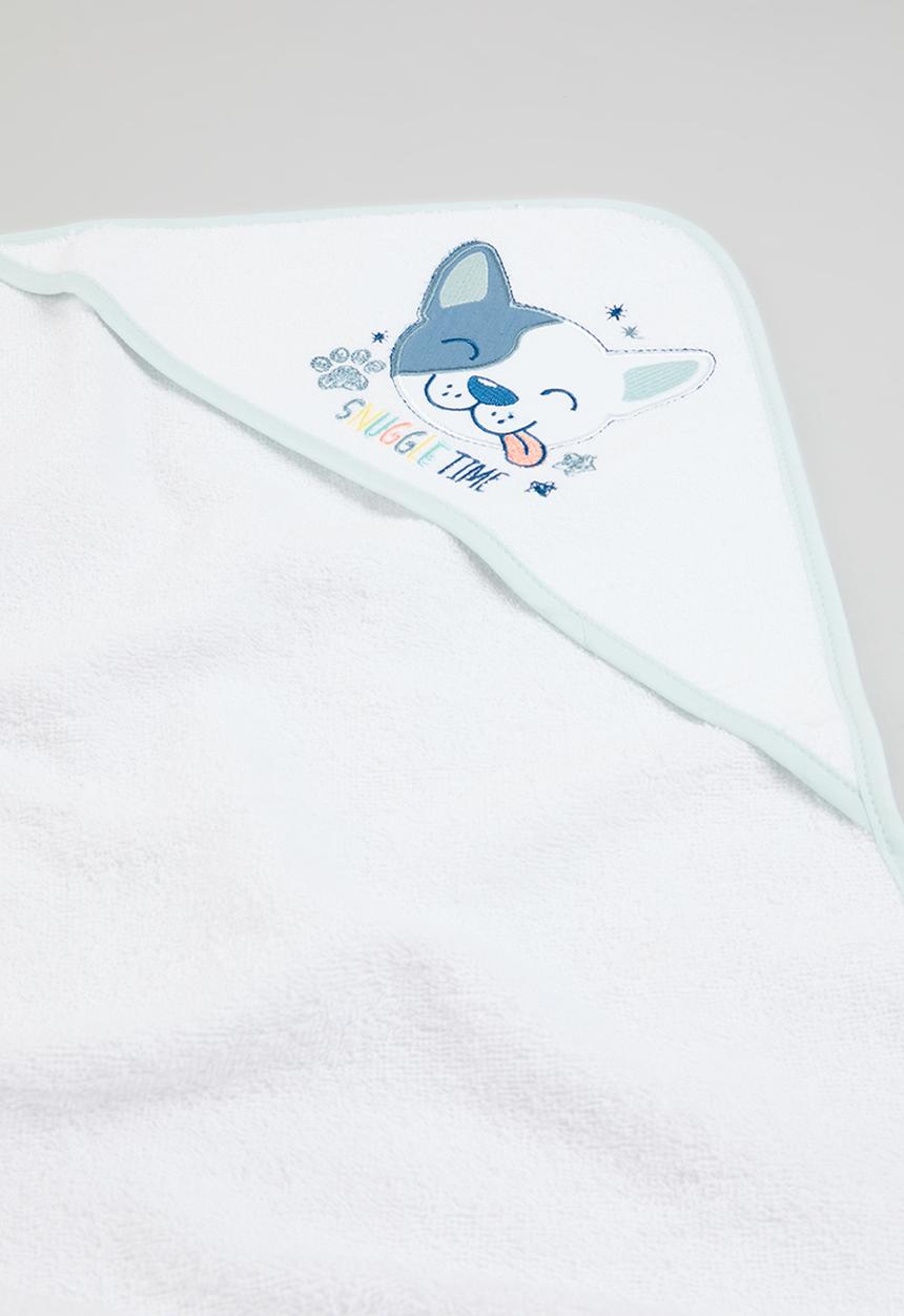 Character Group - Doggy hooded towels embroidered - blue