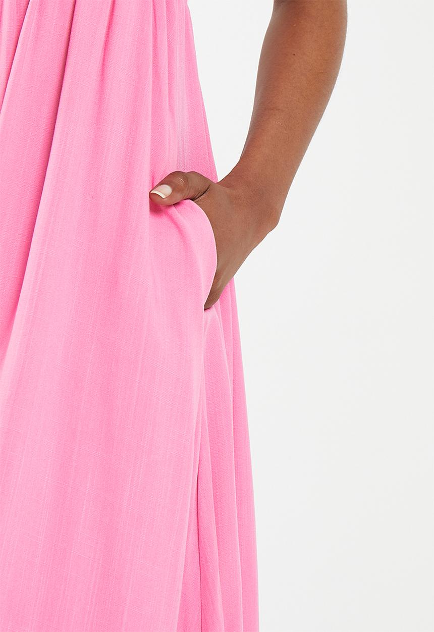 Me&B - The shirred bodice maxi sundress - pink