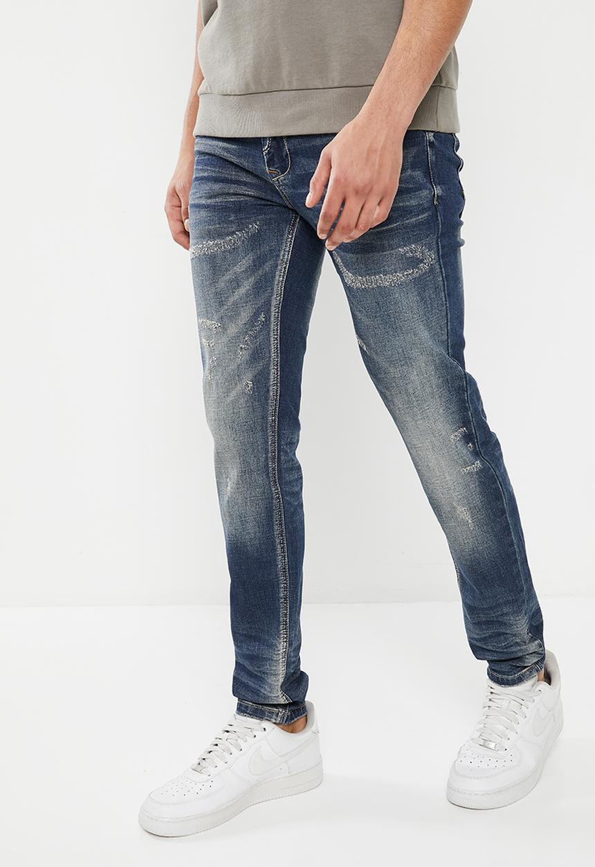 Alpha Industries - Boston stretch denim 5pkt - mid blue