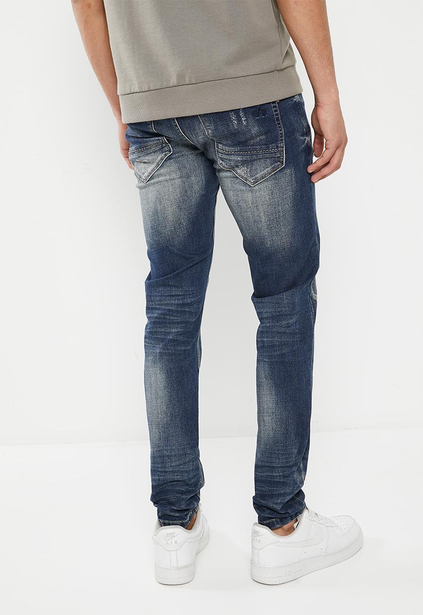 Alpha Industries - Boston stretch denim 5pkt - mid blue