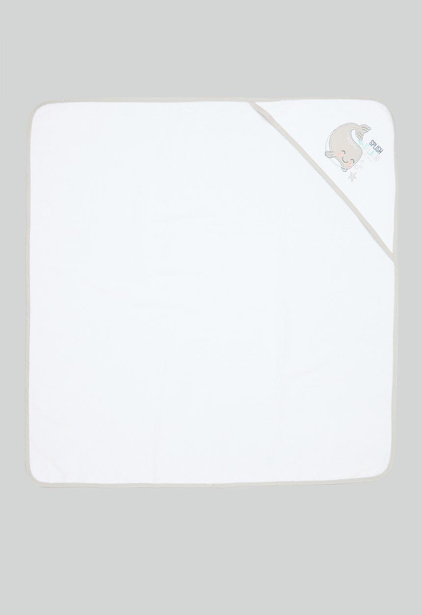 The Character Group (Legacy) - Whale hooded towels embroidered - grey