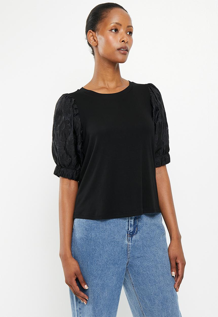 Me&B - The organza combo tee - black