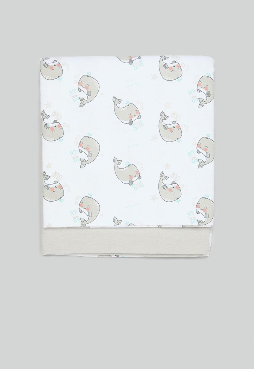 Character Group - Whale 2 pack receiving blankets - grey