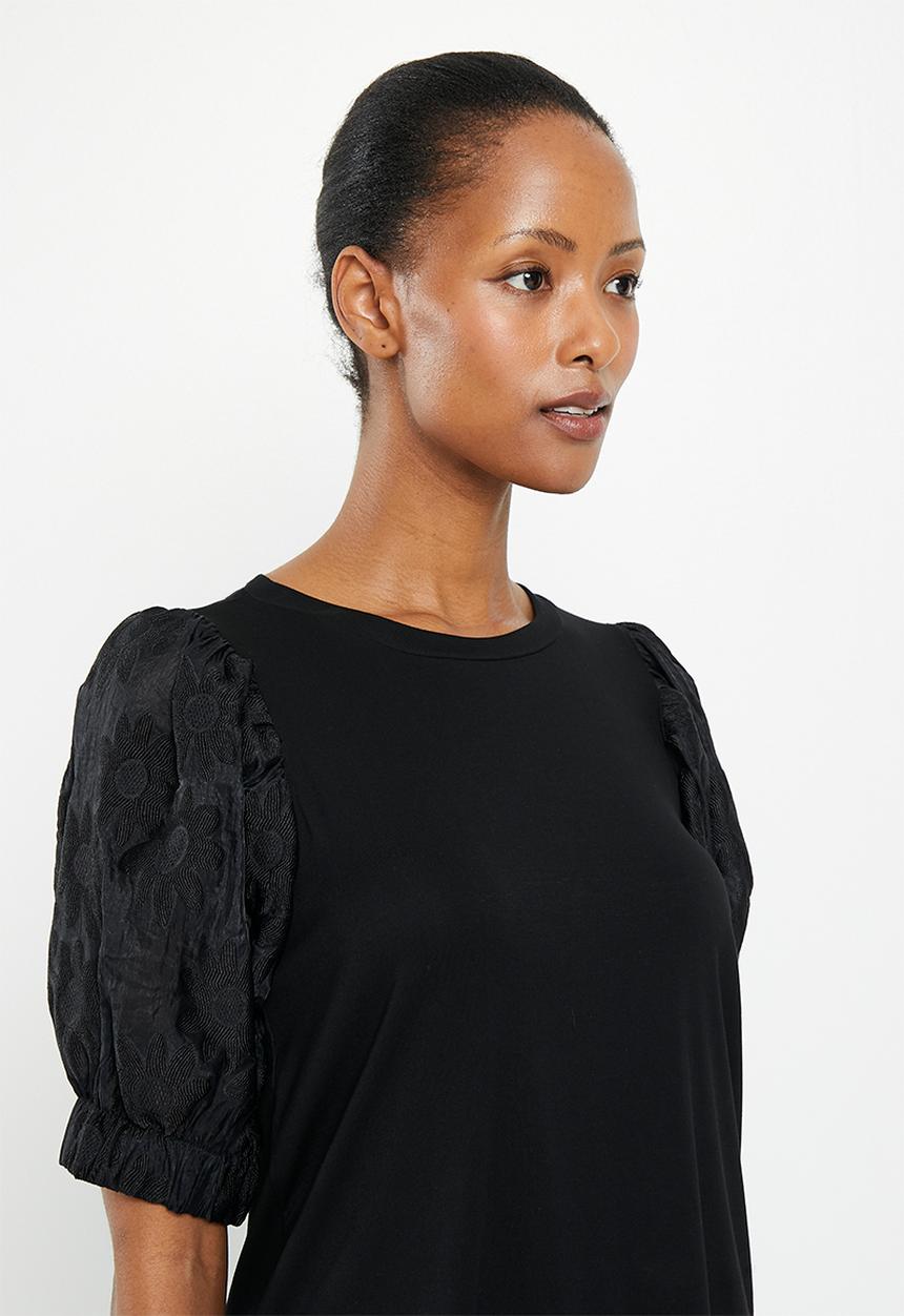 Me&B - The organza combo tee - black