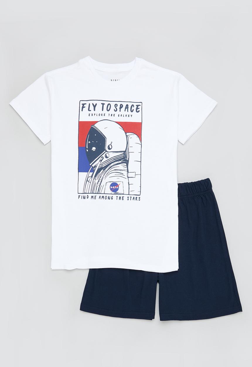 Rebel Republic - Nasa pj set - white/navy