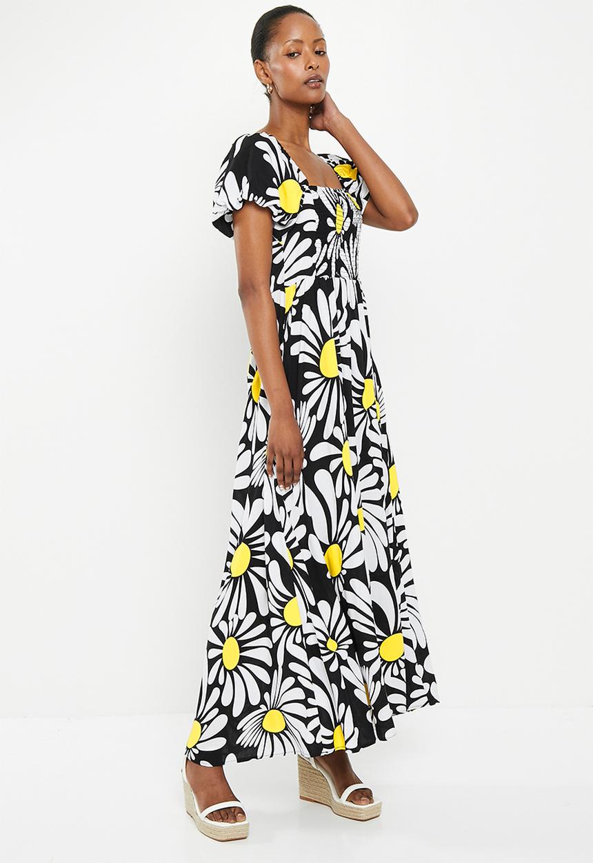 Me&B - The puff sleeve eva dress - floppy daisy