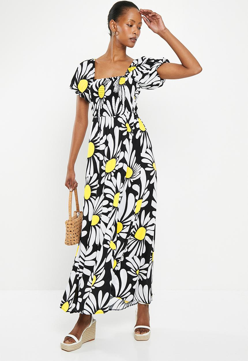 Me&B - The puff sleeve eva dress - floppy daisy