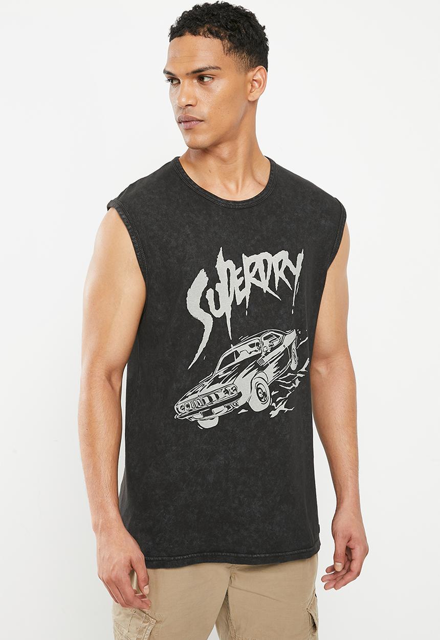 Superdry. - Vintage lo-fi flyer vest - heavy amp black