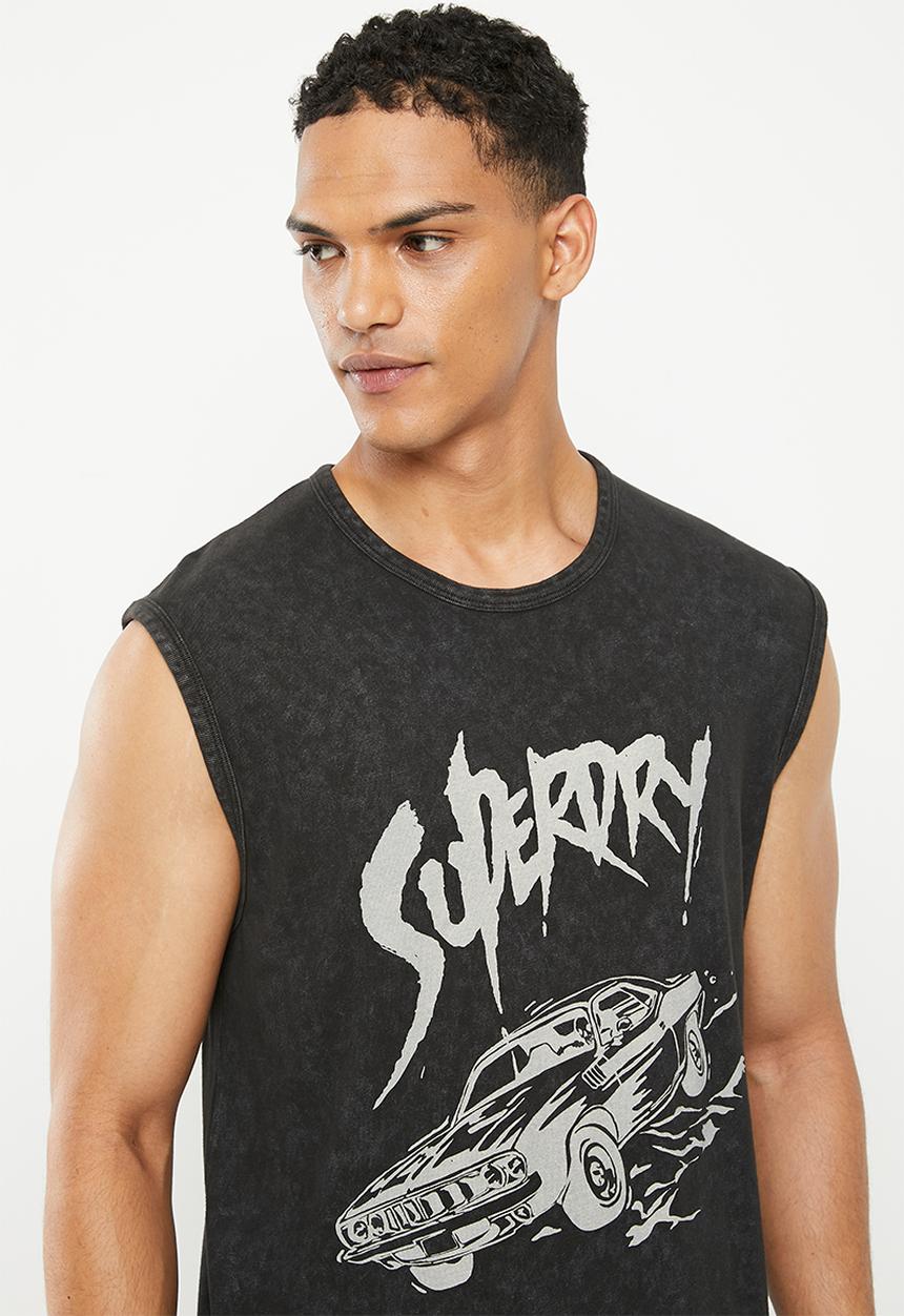 Superdry. - Vintage lo-fi flyer vest - heavy amp black