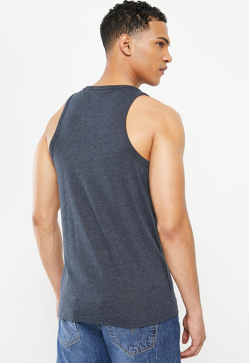 Superdry. - Vintage venue classic vest - eclipse navy marl