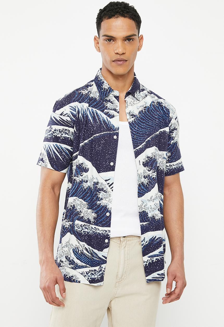 Superdry. - Vintage hawaiian s/s shirt - the great wave