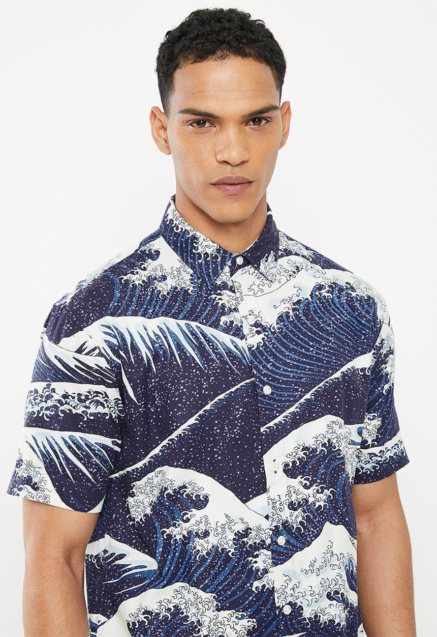 Superdry. - Vintage hawaiian s/s shirt - the great wave