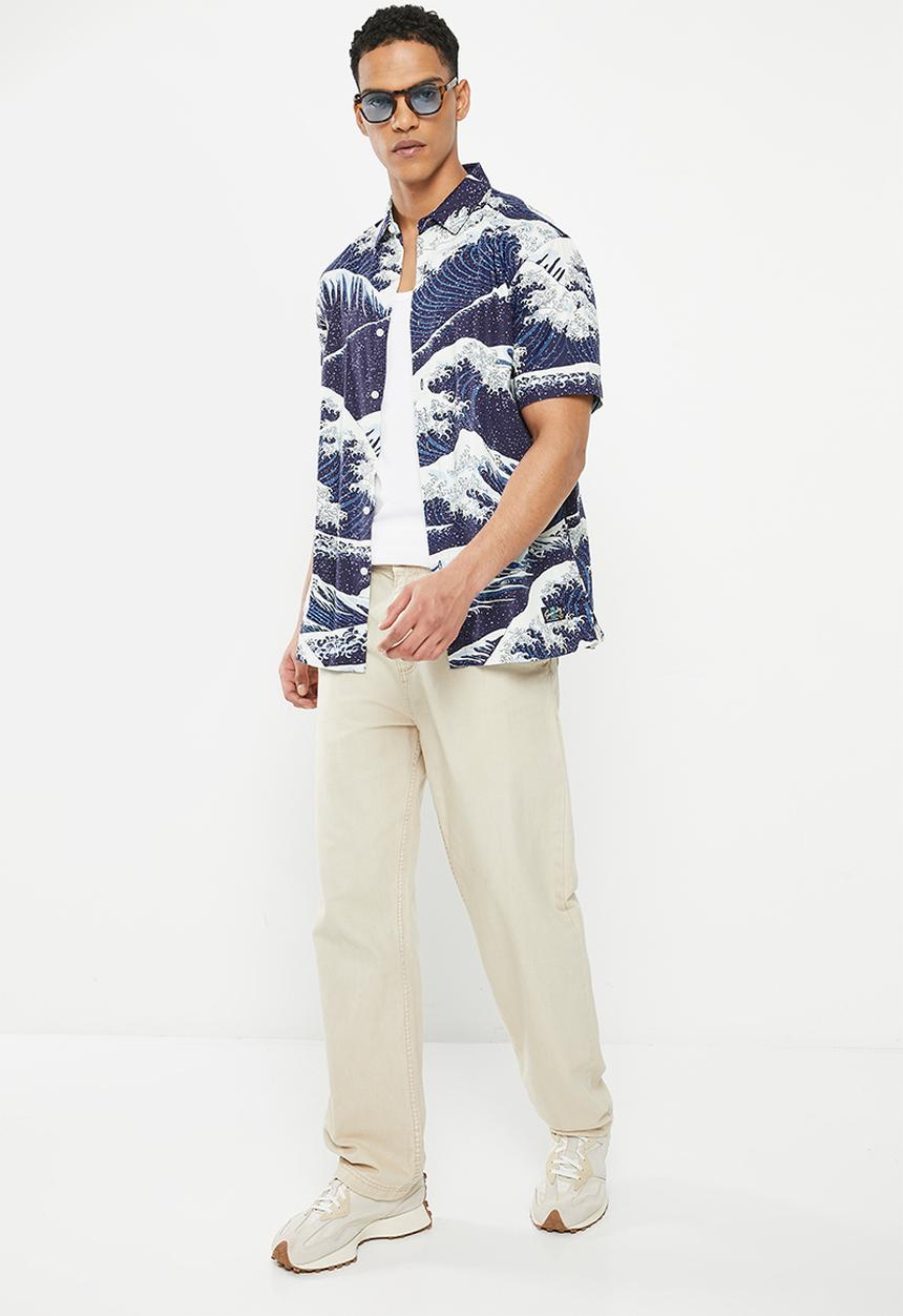 Superdry. - Vintage hawaiian s/s shirt - the great wave