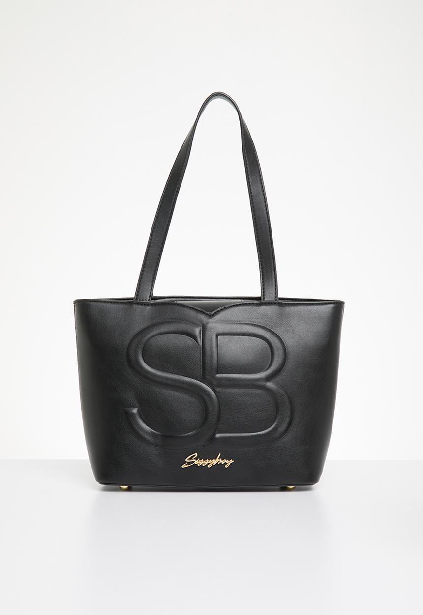 SISSY BOY - Embossed sb tote - black