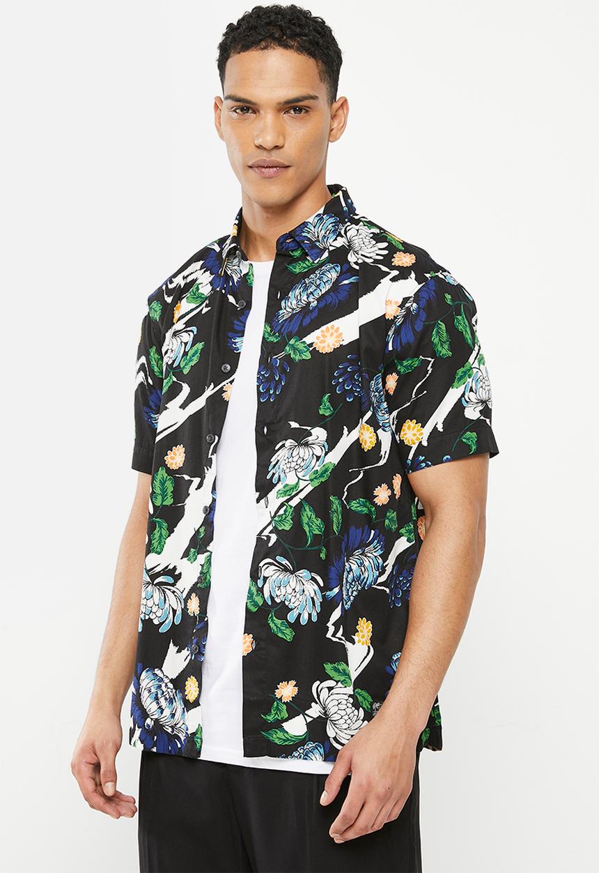 Superdry. - Vintage hawaiian s/s shirt - aya black floral