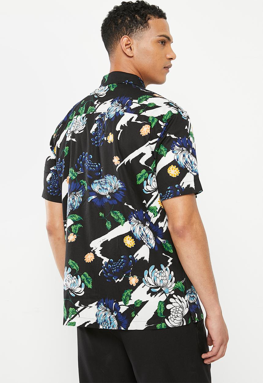 Superdry. - Vintage hawaiian s/s shirt - aya black floral