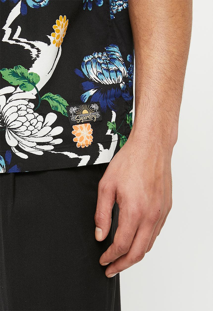Superdry. - Vintage hawaiian s/s shirt - aya black floral