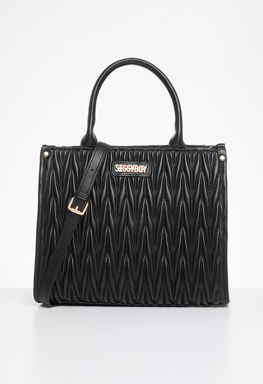 SISSY BOY - Quilted mini tote - black