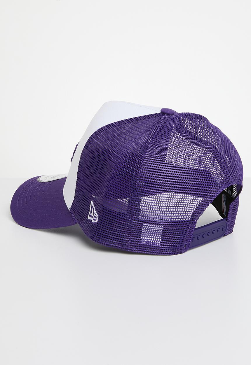New Era - Team colour block trucker - los angeles lakers white