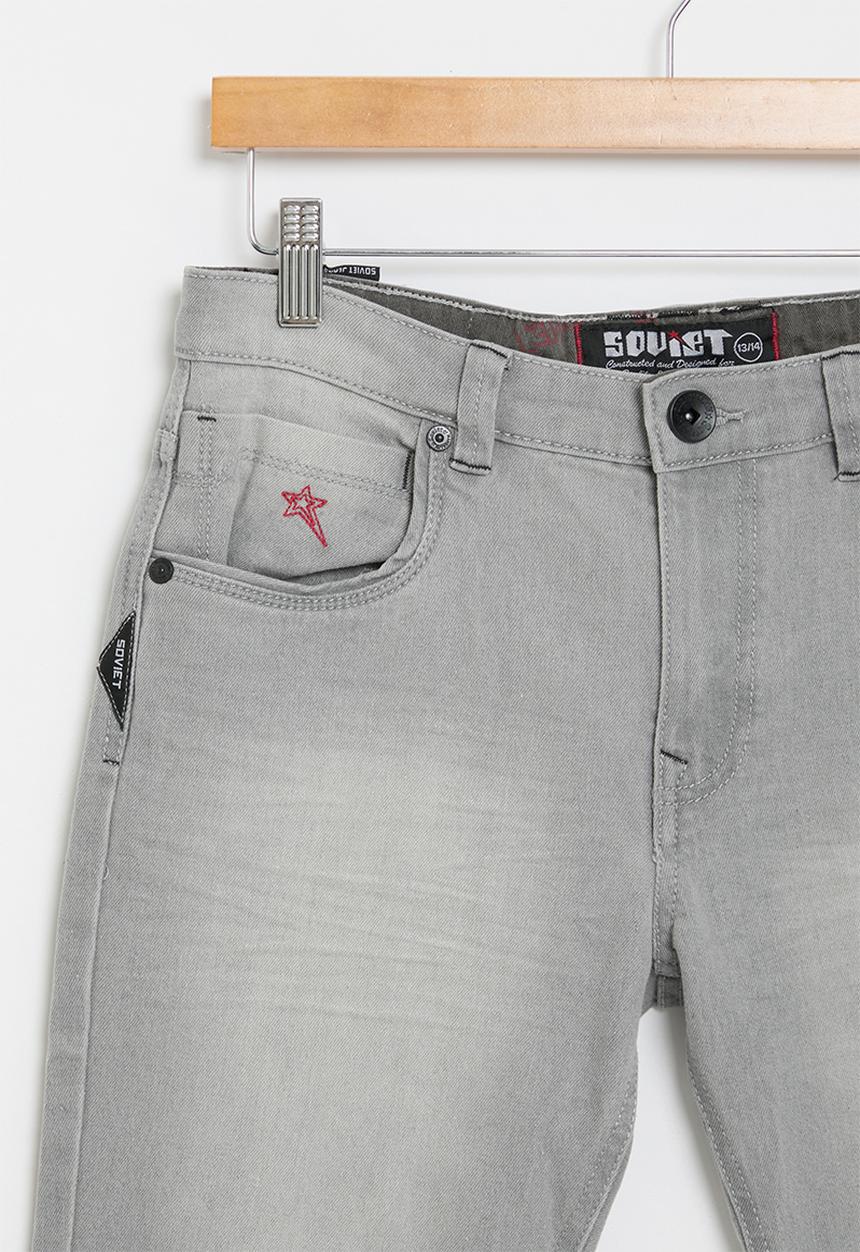 SOVIET - Boys denim short - grey