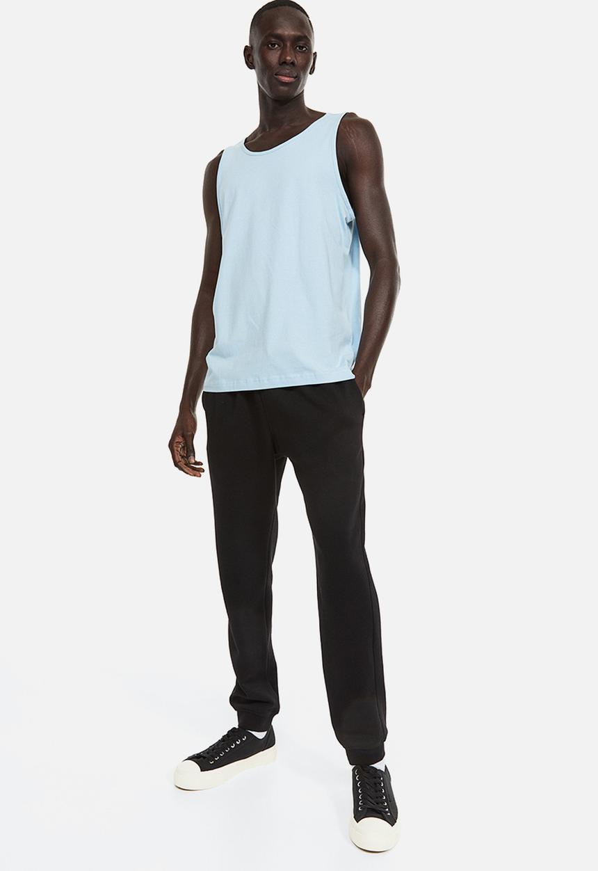 H&M - Cotton jersey vest top - light blue