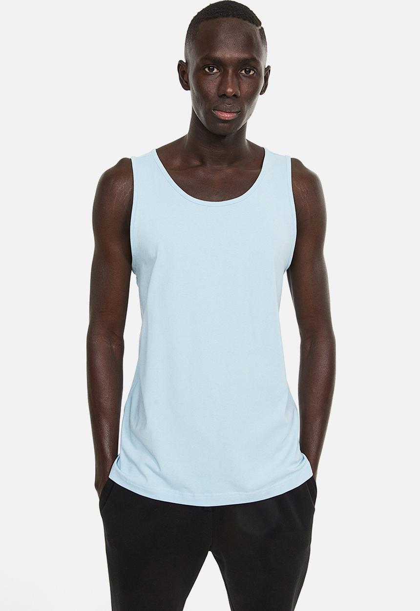 H&M - Cotton jersey vest top - light blue