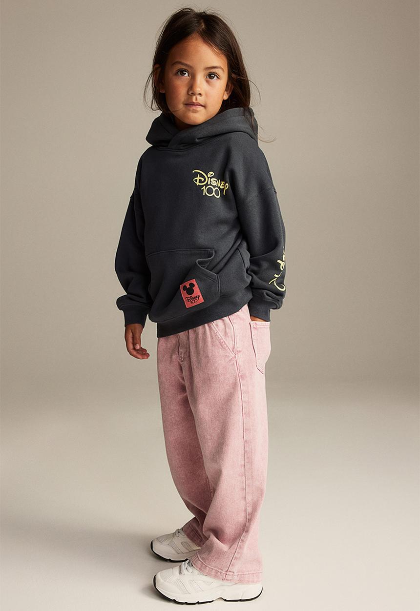 H&M - Oversized printed hoodie - dark grey disney 