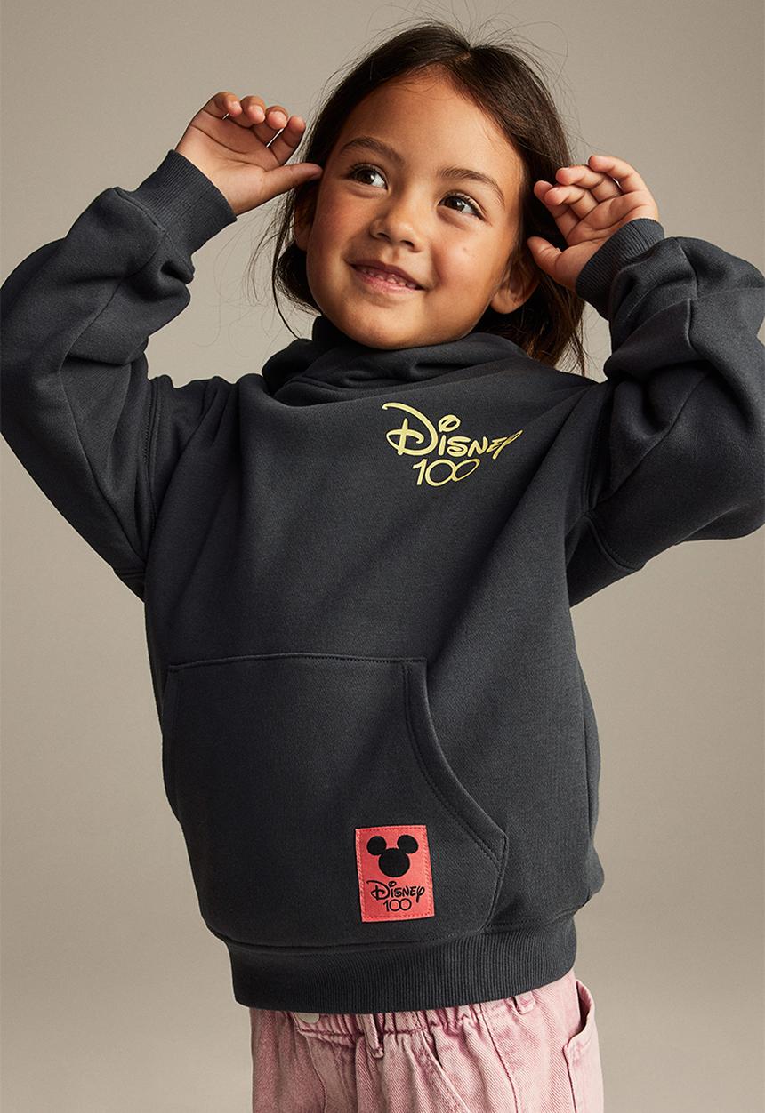 H&M - Oversized printed hoodie - dark grey disney 