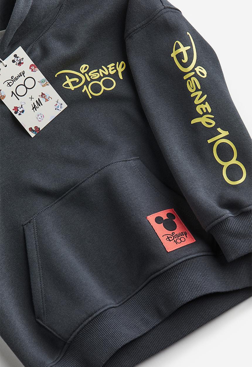 H&M - Oversized printed hoodie - dark grey disney 