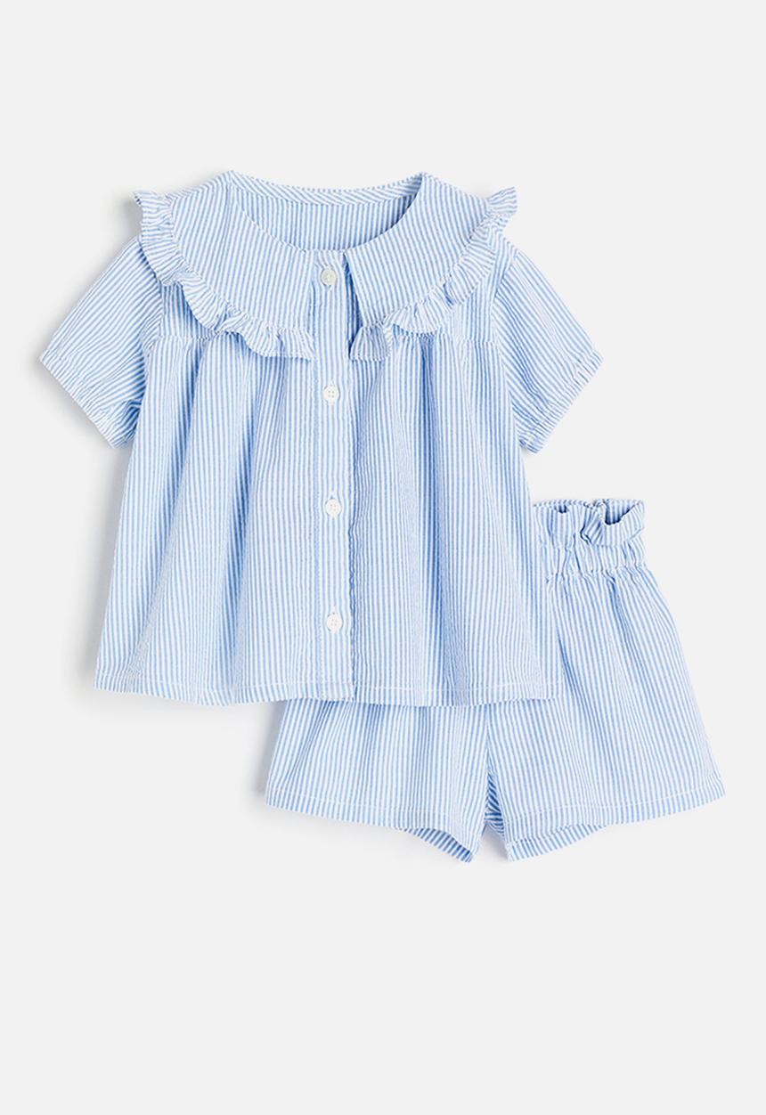 H&M - 2 Piece patterned set - blue striped