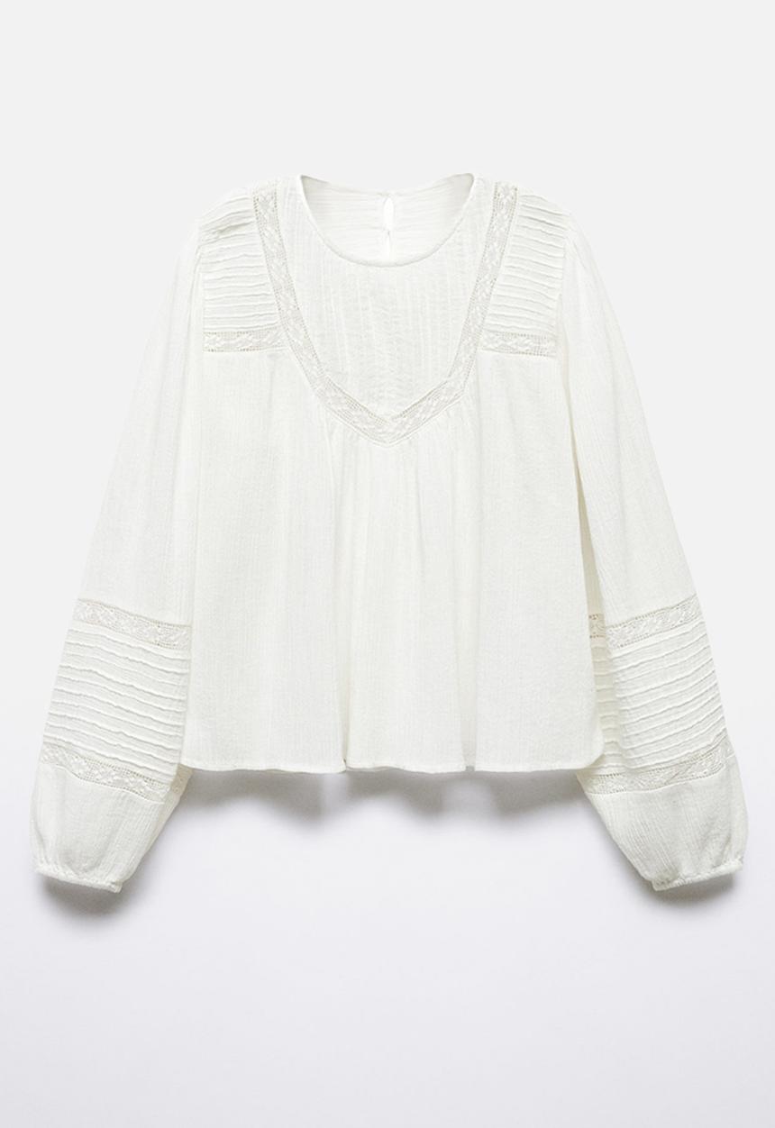MANGO - Blouse adaipur - ecru