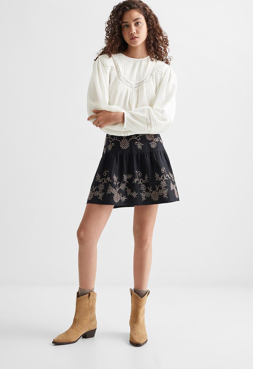 MANGO - Blouse adaipur - ecru
