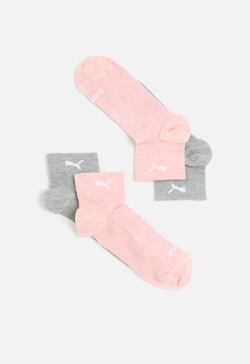 PUMA - Ladies 2 pack sneaker sock - rosewater & high rise