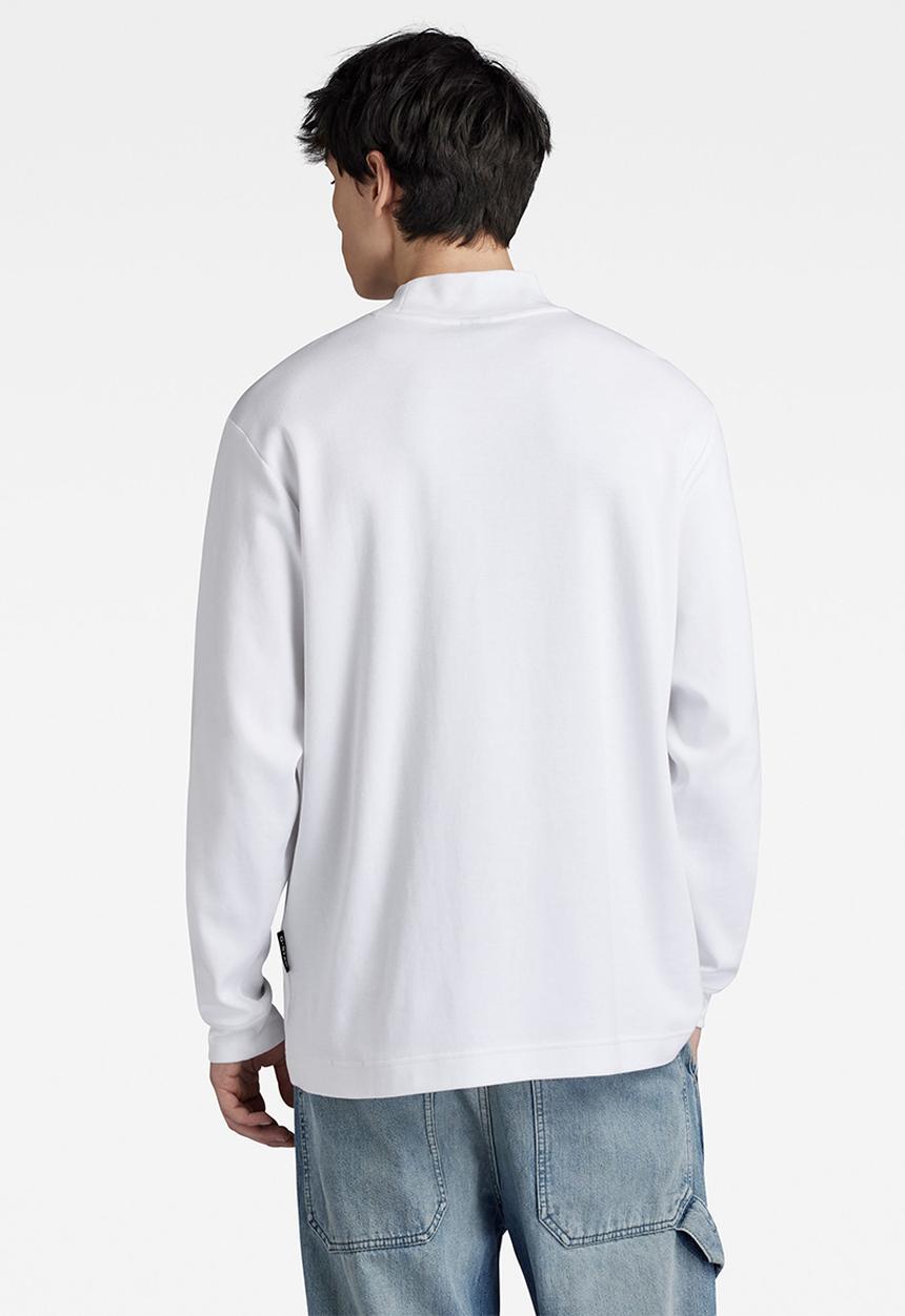 G-STAR - Mock neck loose long sleeve Ventura interlock o - white