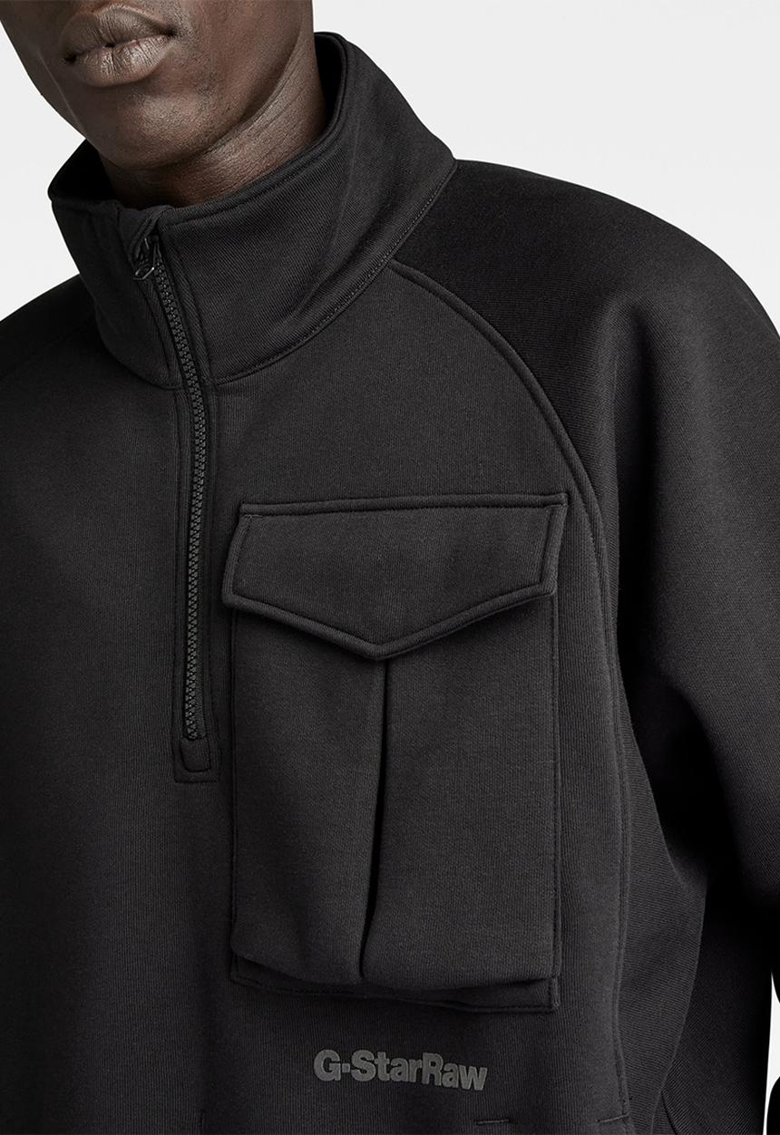 G-STAR - Anorak loose sw Dry ashor sweat - dk black