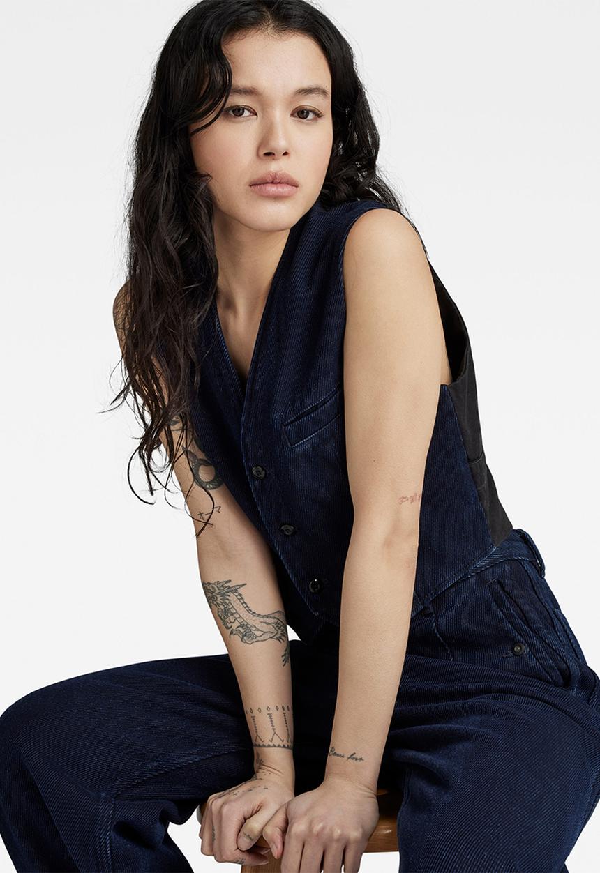 G-STAR - Denim waistcoat wmn -rinsed